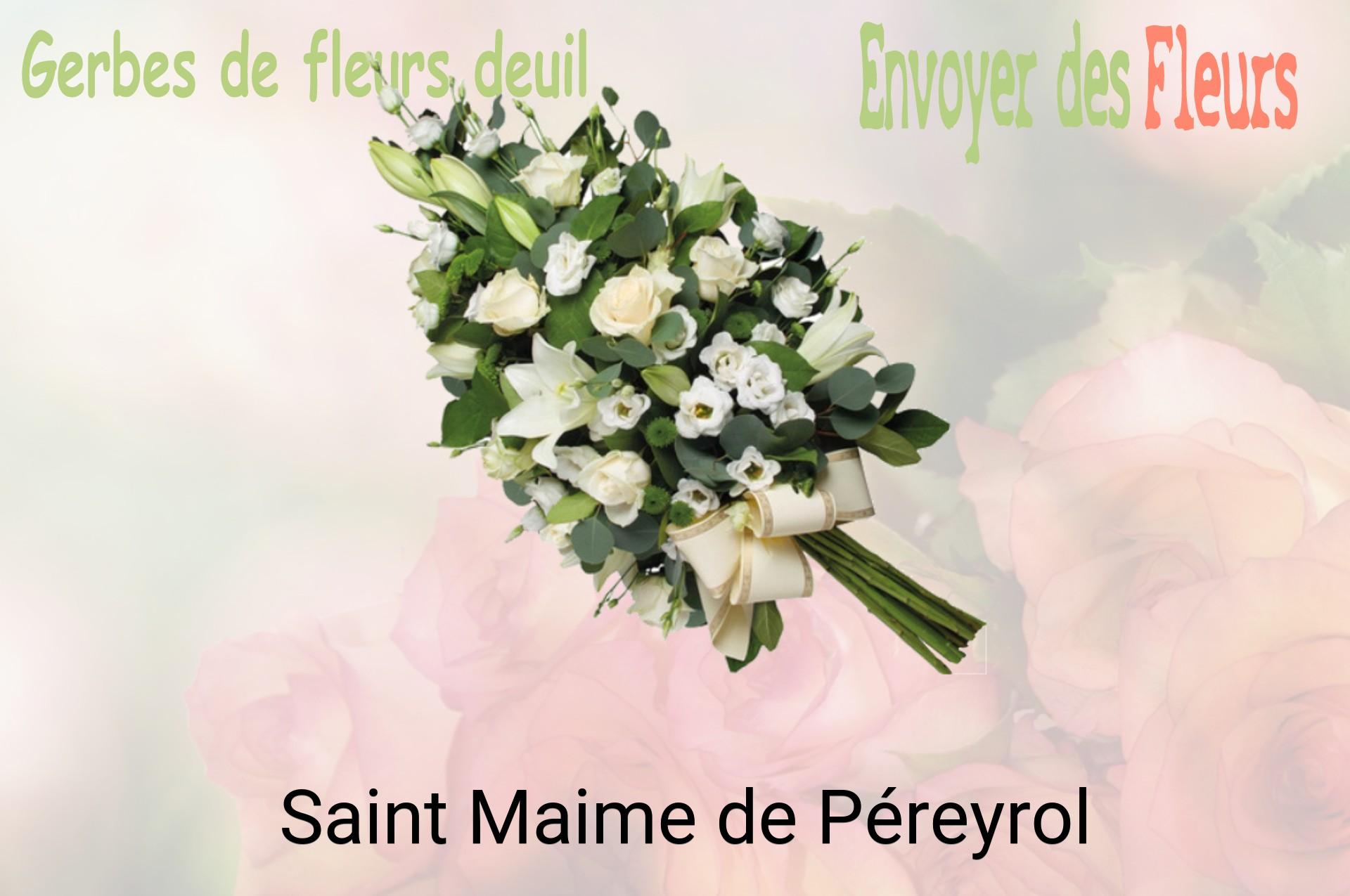 Gerbe de fleurs de deuil livrée à Saint-Maime-de-Péreyrol